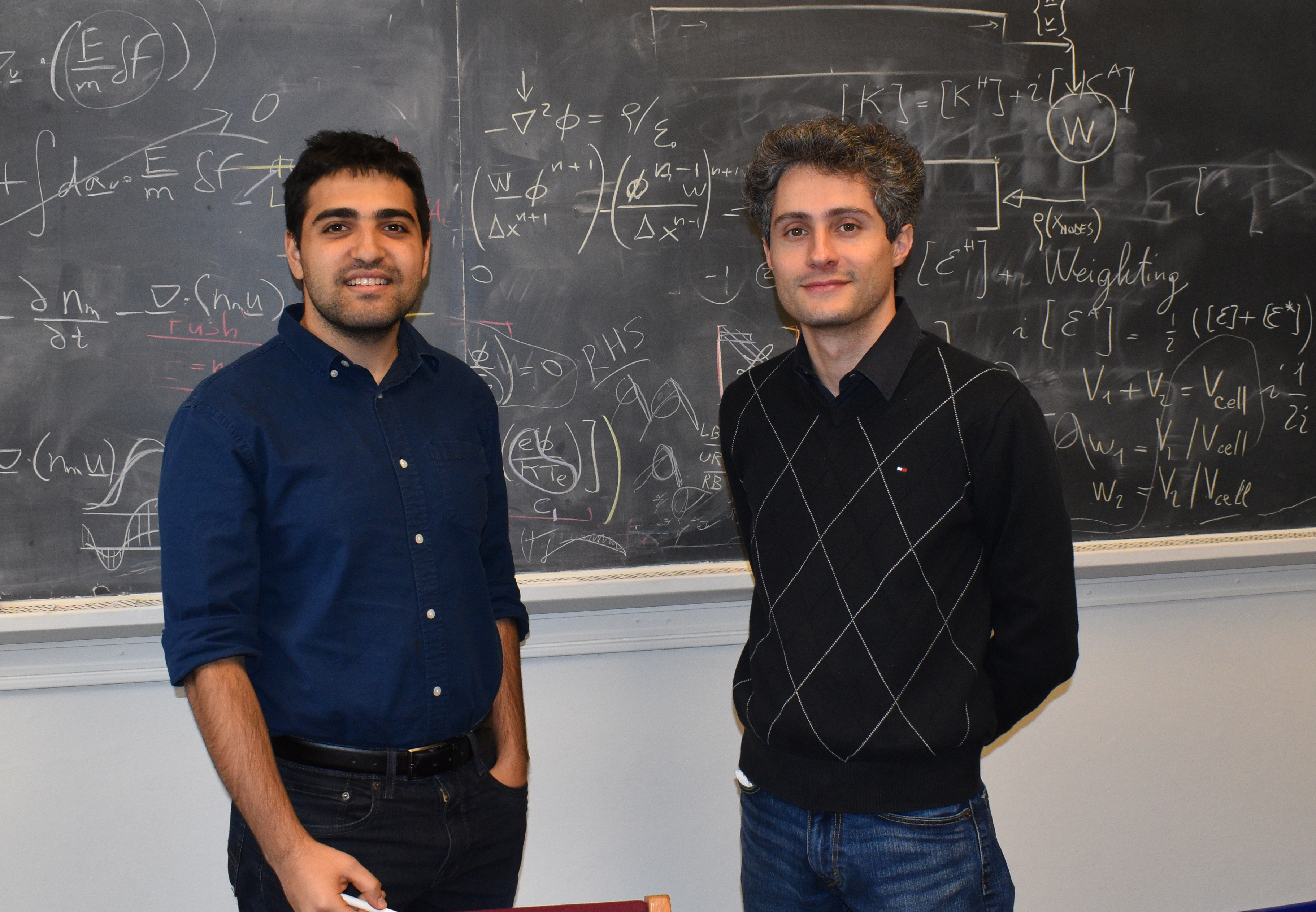 Moutaz Elias with his advisor, Davide Curreli