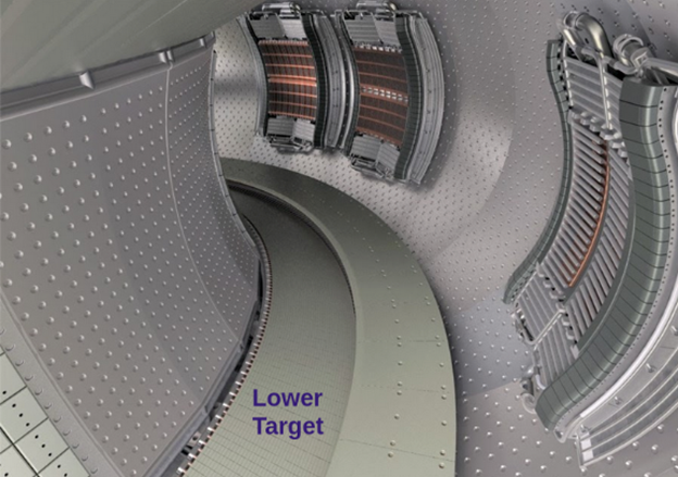 [cr][lf]<p><strong>Computer model of the internal chamber of the WEST tokamak at CEA Cadarache, France, showing the tungsten lower target and the RF antenna systems. </strong></p>[cr][lf]